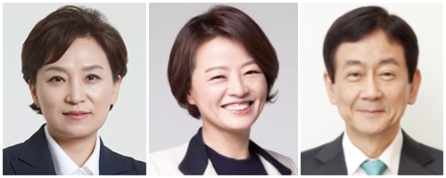 (왼쪽부터) 김현미 국토부 장관·진선미 여가부 장관·진영 행안부 장관