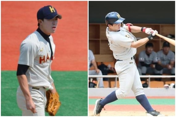 투수 배동현(왼쪽)·내야수 이호정 선수. 사진제공=한일장신대