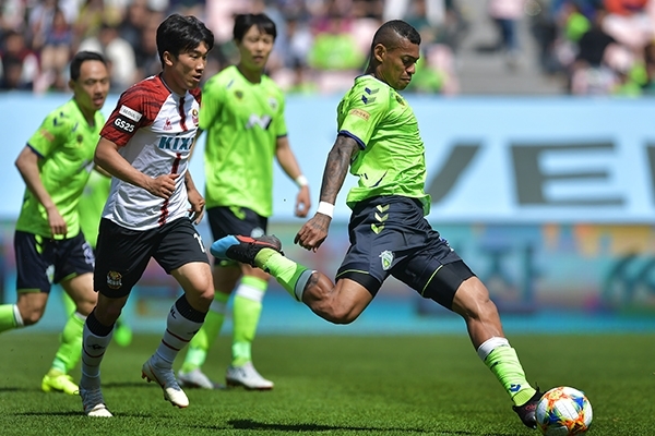 지난 4월 28일 전주월드컵경기장에서 열린 전북과 서울의 경기 모습