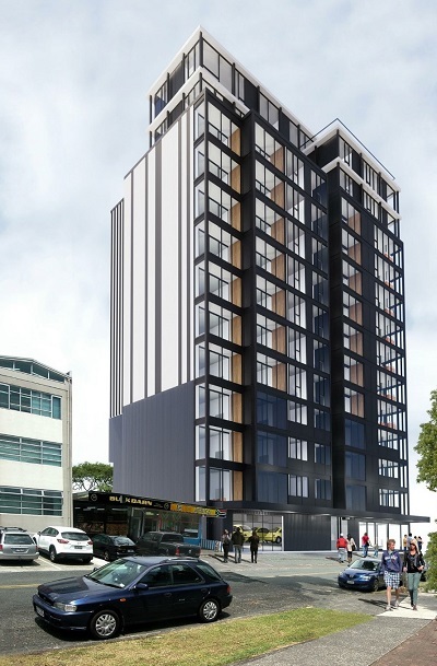 투시도, Buscomb Ave에서 바라본 뷰.