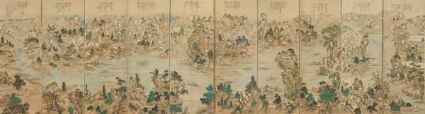 채용신蔡龍臣(1850~1941) 작품 '무이구곡도', 조선 1915년, 비단에 색, 국립중앙박물관 소장 (구2263)