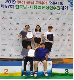 2019 펜싱클럽코리아 오픈대회에 출전한 전북 펜싱 꿈나무교실 선수들이 잇단 수상소식을 전하고 있다.