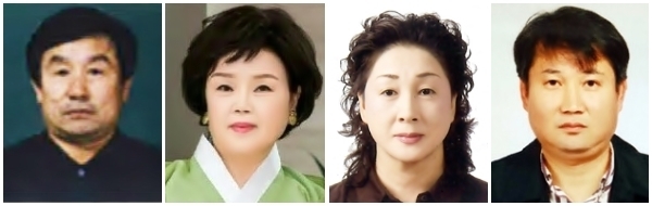 (왼쪽부터) 공익장 정을수·애향장 김현덕·효열장 고다마히로이·체육장 이승준 씨