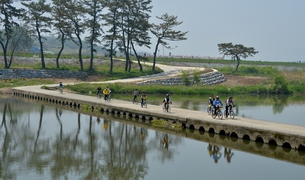 순창 화탄세월교 자전거 길.