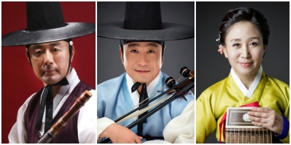 (왼쪽부터) 이항윤 도립국악원 전 대금 수석, 이동훈 전북대 교수, 김일륜 중앙대 교수.