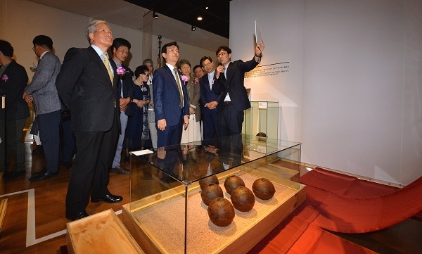 비격진천뢰 특별전 진주박물관 1차 전시회 당시 자료사진.