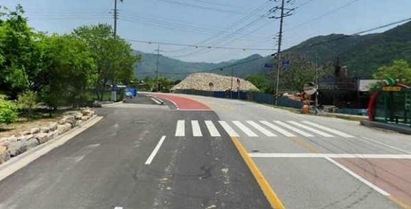 장수군 번암면 대론리 수척마을-원대론마을 도로.