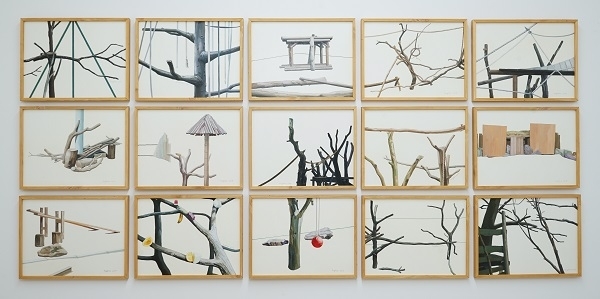 박용화의 드로잉 展 ’재구성 된 자연’ 작품.