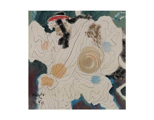 황창배(1947~2001), 한지에 먹·채색, 68×69cm, 1981.