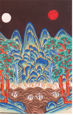 특선 안옥순 씨 작품 '일월오봉도'