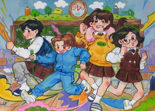 그라피티 분야 정읍여고 이혜미 학생의 ‘우당탕 학교생활’