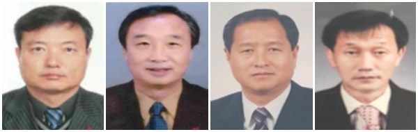 (왼쪽부터) 진안군 체육회장 후보 정봉운, 김뢰승, 이상봉, 박영춘.