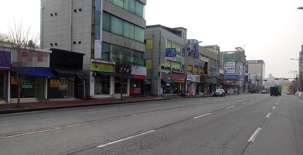 군산 나운1동 상가 일대 모습.