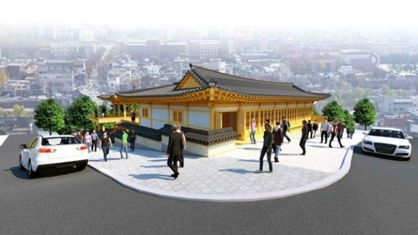 전주 한옥마을 웰컴센터 조감도.