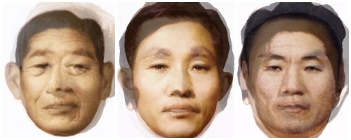 정진용 작가의 미디어영상 작품 ‘3인의 영웅들.’ (왼쪽부터) 할아버지·아버지·나의 영웅들