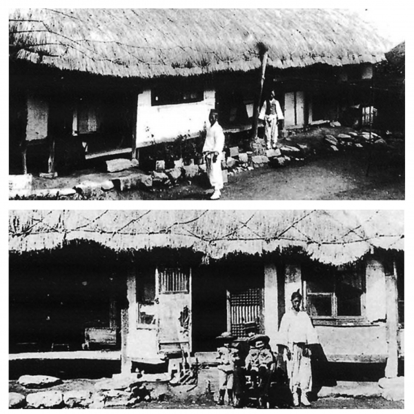 진료소로 사용한 드루의 집(상)과 여배와 교육의 장소로 사용한 전킨의 집(하). 출처= 전킨기념사업회