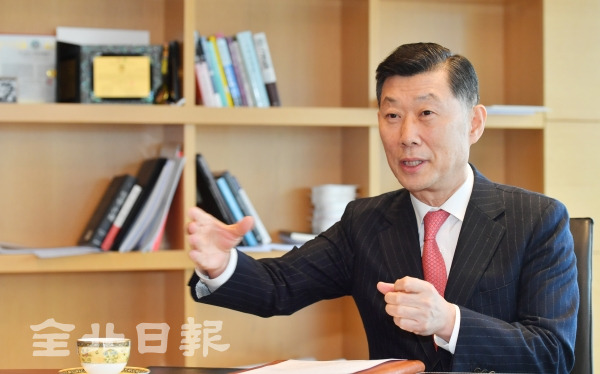 김홍국 재경전북도민회장 겸 하림회장이 새해 포부와 다짐을 이야기하고 있다. /사진=박형민 기자