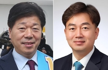 최형재(왼쪽)·이덕춘 예비후보