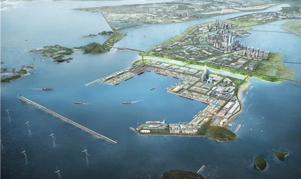 새만금 신항만 조감도.