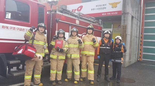 무진장소방서가 펌뷸런스 12대를 보유하고 각종 재해 사고에 신속한 현장 활동 지원을 위해 만전을 기하고 있다.