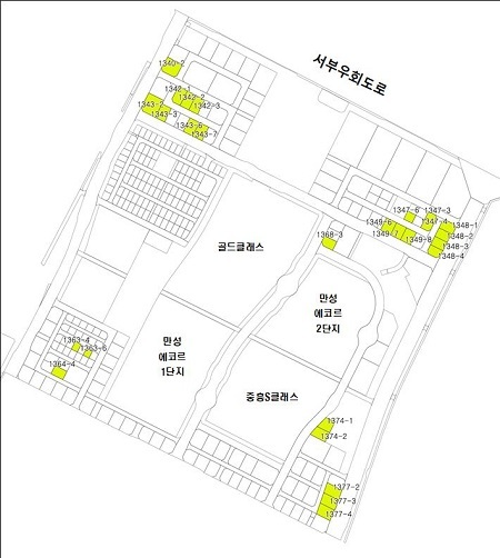 전주 만성지구 내 해약토지.
