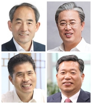 (윗줄 왼쪽부터) 정읍고창 윤준병, 유성엽. (아랫줄 왼쪽부터) 김제부안 이원택, 김종회.