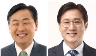 (왼쪽부터) 김관영, 신영대.