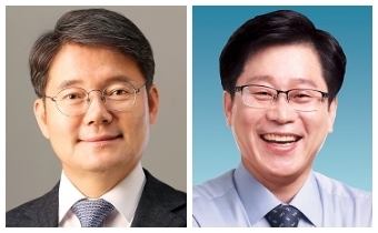 김수흥 후보와 안호영 후보.