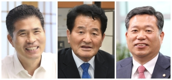 (왼쪽부터) 이원택·김경민·김종회 후보.