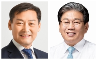 전춘성 후보(왼쪽)와 이충국 후보