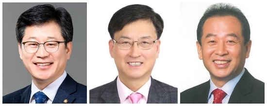 (왼쪽부터) 더불어민주당 안호영 후보, 미래통합당 김창도 후보, 무소속 임정엽 후보.