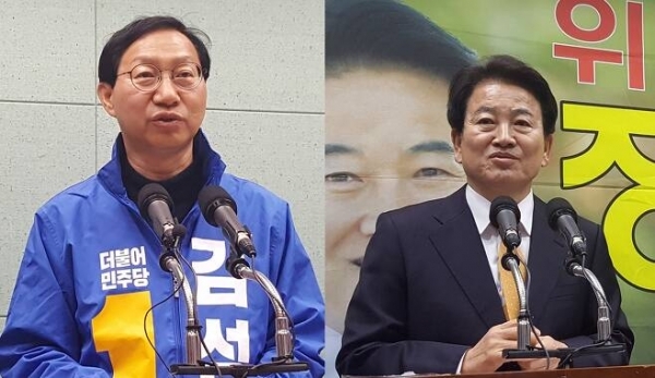 기자회견 하는 김성주·정동영 후보  /연합뉴스