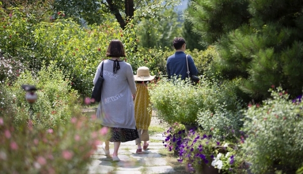 남한강 변 들꽃을 만날 수 있는 ‘양평 들꽃수목원’. 사진제공=경기관광공사