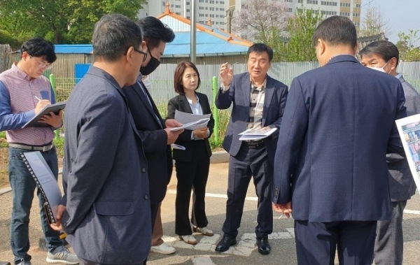 11일 김제시 허전 부시장이 성산지구 주요 사업현장을 방문하고 각종 사업의 진행상황을 점검했다.