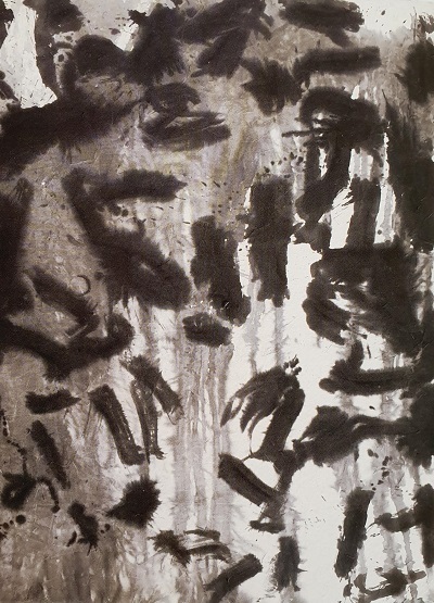 화가 송수남 작품 ‘붓의 놀림’.