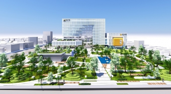 익산시 신청사 설계공모 당선작 ‘多多익산’ 조감도.