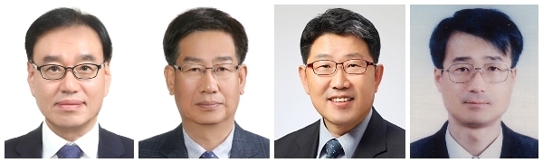 (왼쪽부터) 강군석 시설기획담당, 고종복 행정실장, 박종배 행정지원과장, 조창근 총무과장.