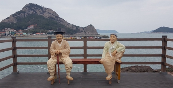 고군산군도에 설치된 포토존.