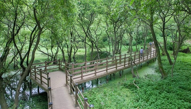 청암산 수변 산책로