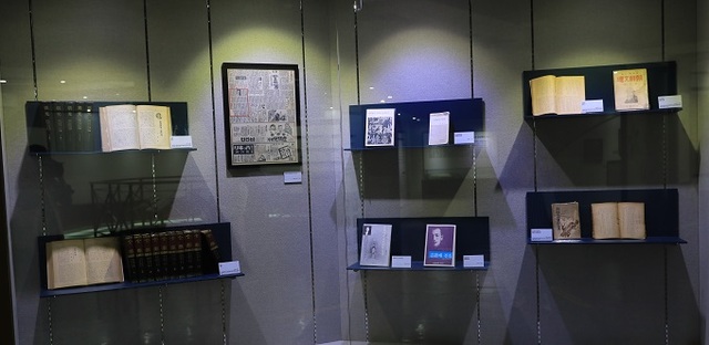 김환태 문학관 내부 전시실 모습.