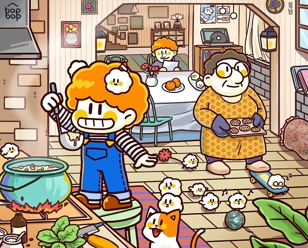 황정현 작품 '가족들과 점심식사'