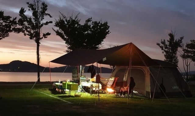 익산 웅포캠핑장.