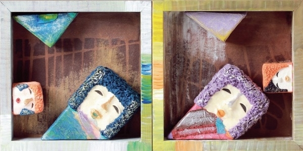 박금숙 작품, 향해가다, 닥종이·목재.