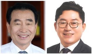 이강래 전 의원(왼쪽)과 박희승 전 지역위원장