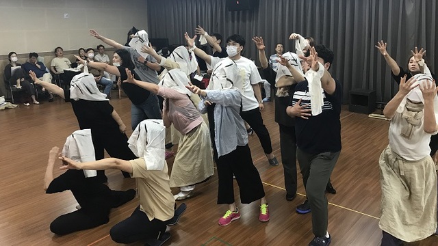 '뮤지컬 아리랑'의 연습 장면.