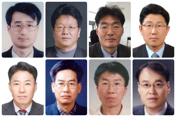 조창근 정책공보관, 장효람 김제교육문화회관 관장, 이현규 행정국장, 박종배 예산과장(위 왼쪽부터)김형대 마한교육문화회관 관장, 고종복 전북학생수련원 총무부장, 고광휘 전북교육문화회관 관장, 강군선 전북교육연수원 총무부장(아래 왼쪽부터)