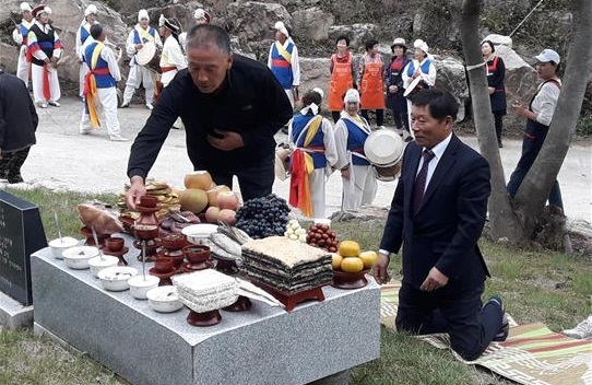 소태정마을 축제 '영감님 감사제' 모습.