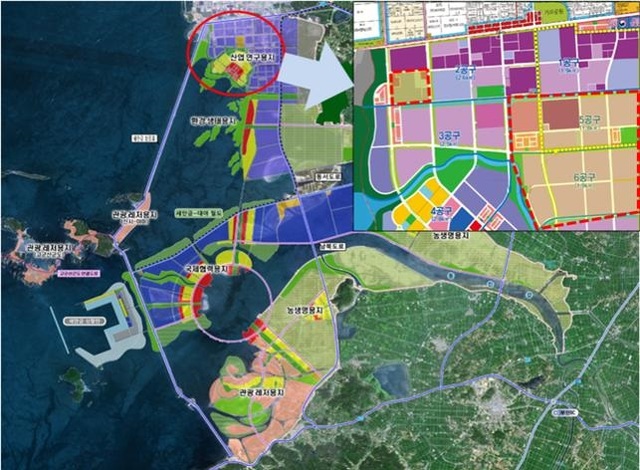 새만금 데이터센터 및 창업클러스터 입주 대상지(잠정).