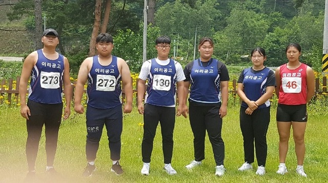 이리공고 육상부 선수들.