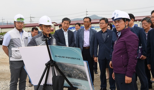 테크노밸리 제2일반산업단지 현장 간담회 모습.